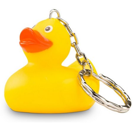 Badeente Emma XS mit Schlüsselanhänger mit Logo