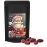 Gebrannte Mandeln Himbeere ca. 80g im Standbeutel Mini schwarz mit Logo