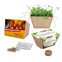 Mini-Beet mit Werbedruck