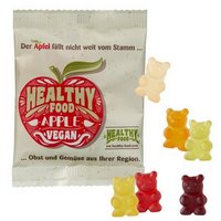 Gummibärchen Vegane XXL-Bärchen in kompostierbarer Folie 20g mit Logo