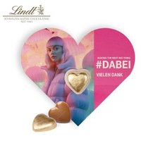 Promotion-Herz mit Schokolade und eigenem Logo