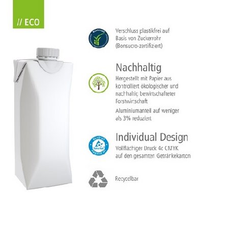 Tafelwasser mit Firmenlogo