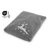 Wärmekissen Winterzeit Grau mit winterlichem Rentier-Motiv mit Logo