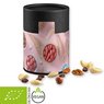 Bio Studentenfutter 80g Kraftpapierdose Midi schwarz mit Logo 