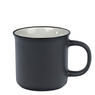 Keramikbecher Vintage grau 260ml bedruckt mit Logo