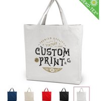 Baumwolltasche Shanghai mit kurzen Henkeln mit Logo