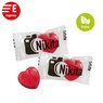 Herz-Bonbons im Flowpack mit Logo
