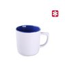Keramikbecher Rico Pure weiß/reflexblau mit eigenm Logo bedruckt