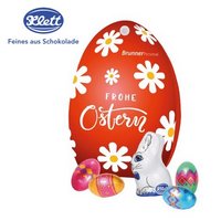 Werbe-Osterei mit Schokoladenmischung von Klett mit Logo