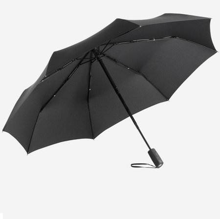 AOC-Oversize-Taschenschirm Magic Windfighter Flat Black mit Logo