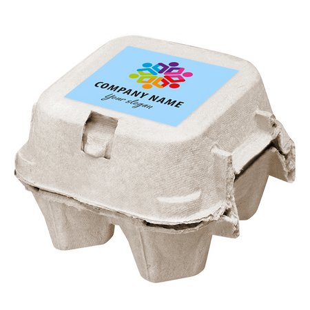 LogoEi Eierkarton_4er_Aufkleber_ als Werbegeschenk
