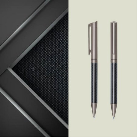 Senator Kugelschreiber Carbon Black als Werbegeschenk