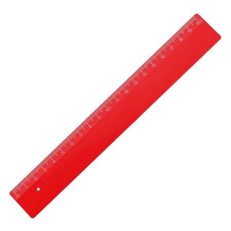 Lineal 20 cm mit gedruckter Skala  als Werbegeschenk