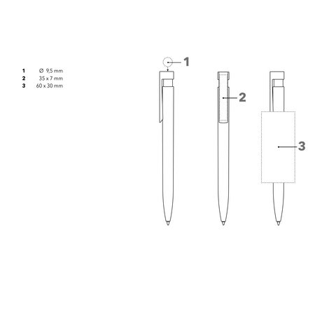 Senator Kugelschreiber Liberty Soft Touch Druckfläche