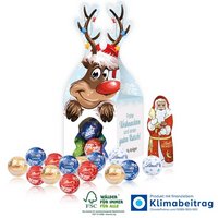 3D Präsent Rentier mit süßer Füllung Lindt mit eigenem Logo