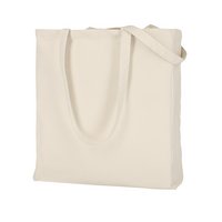 Canva-Tasche 38 x 42 cm mit zwei langen Henkeln, Boden- und Seitenfalte mit Logo