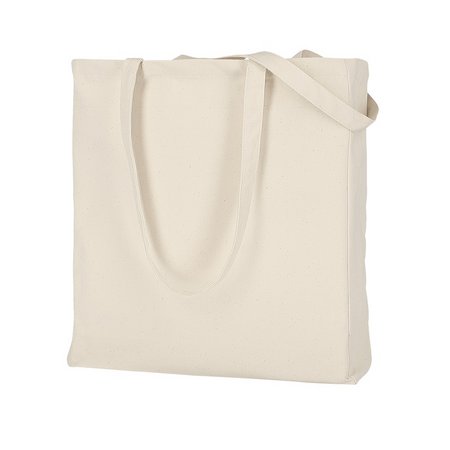 Canva-Tasche 38 x 42 cm mit zwei langen Henkeln, Boden- und Seitenfalte mit Logo