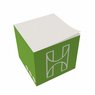 Notizwürfel Medium Green 9 x 9 x 9 cm bedruckt mit Logo