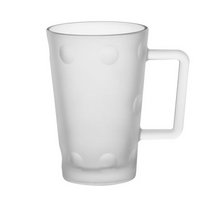 Glas Dubbeglastässel satiniert 280ml bedruckt mit Logo