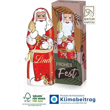Lindt Weihnachtsmann mit Glöckchen 70g mit Logo