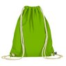 Turnbeutel 38 x 46 cm aus Fairtrade-zertifizierter Baumwolle hellgrün als Werbegeschenk