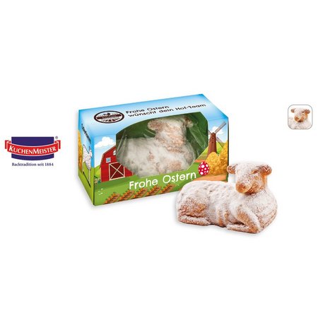 Osterlamm in Werbebox 120g bedruckt mit Logo