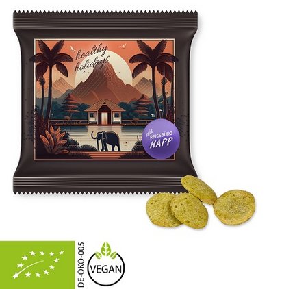Bio Black Pepper Mais-Chips 15g mit Logo