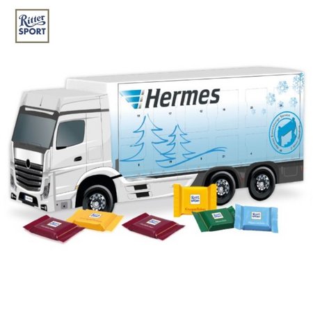 3D Adventskalender LKW mit Ritter Sport mit eigenem Logo