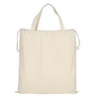 Baumwolltasche CLASSIC 38x42 cm mit zwei kurzen Henkeln und doppeltem Kordelzug bedruckt mit Logo