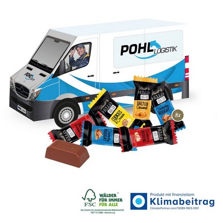 3D Präsent Transporter Tony‘s Lindt Hello mit Logo