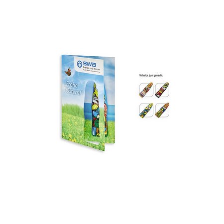 Faltkarte mit Osterhase 1 Stück bedruckt mit Logo