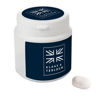 Dose mit Pfefferminz und eigenem Logo