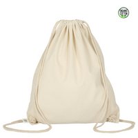 Turnbeutel 38 x 46 cm aus Organic-Baumwolle mit Logo