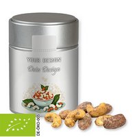  Bio Zimt-Mandel Vanille-Cashew Mixin Metalldose Midi 100g mit eigenem Logo