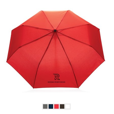 Roter 21" Impact AWARE™ RPET 190T Mini-Schirm automatic open mit Logo