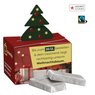 Geschenkbox Mini Tanne Alpenmilch-Schokotäfelchen  mit Logo