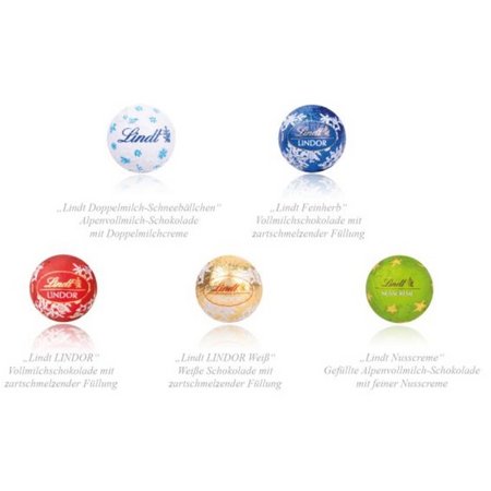 Füllvarianten Jubiläums Adventskalender Lindt Weihnachtsbaum mit Logo