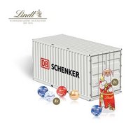 3D Präsent Container Lindt Minis und Nikolaus mit Logo