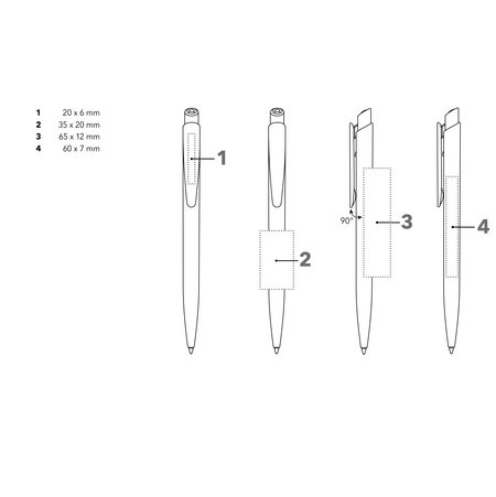 Senator Kugelschreiber Dart Clear Druckfläche