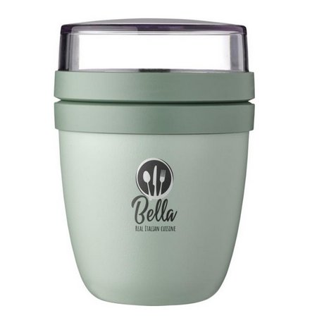 Grüner  Mepal Ellipse Mini 300+120 ml Lunchpot mit Logo