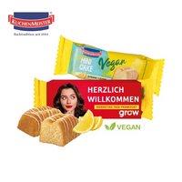 Mini Kuchen vegan im Werbeschuber mit Logo