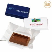 Schokoladentäfelchen 4,6g im weissen Werbe-Kuverteinschlag