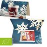 Faltkarte mit Bio Weihnachts-Beuteltee Winterpunsch Express mit Logo