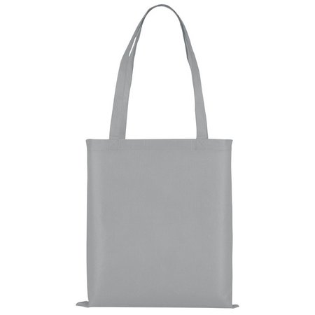 PP-Tasche Classic 38 x 42 cm mit zwei langen Henkeln 70 cm grau  als Werbegeschenk