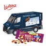 3D Präsent Transporter mit Lorenz Nuss & Frucht mit Logo