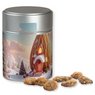 Feuergebrannte Mandeln ohne Zuckerzusatz (vegan), ca. 100g, Metalldose Midi silber mit Logo