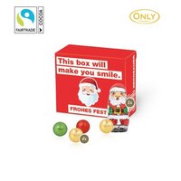Santa Werbebox Fairtrade Schokolade mit Logo