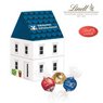 3D Präsent Haus mit Lindt Lindor Pralinés mit Logo