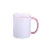 Keramikbecher Tomek Art Halo weiß-rosa mit eigenm Logo bedrucken