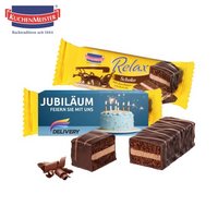 Mini Kuchen im Werbeschuber mit Logo